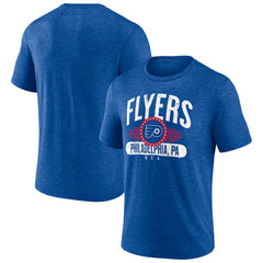 Philadelphia Flyers Badge of Honor Tri-Blend T-Shirt - Royal T-shirts