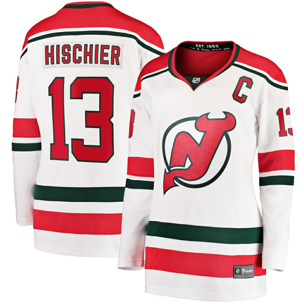 Nico Hischier New Jersey Devils Fanatics Women's Alternate Breakaway Jersey - White Jerseys