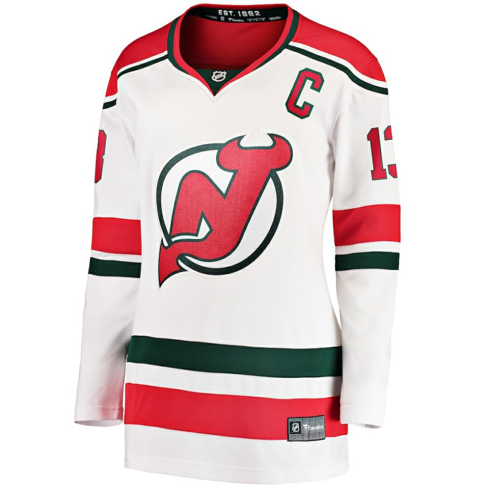 Nico Hischier New Jersey Devils Fanatics Women's Alternate Breakaway Jersey - White Jerseys