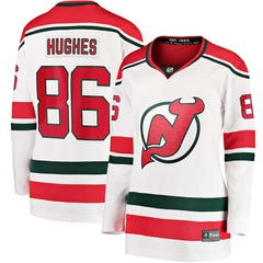 Jack Hughes New Jersey Devils Fanatics Women's Alternate Breakaway Jersey - White Jerseys