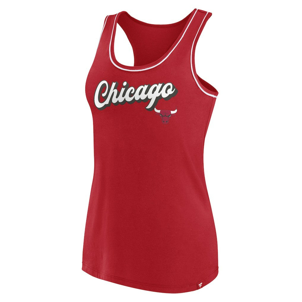 Chicago Bulls Women's Wordmark Logo Racerback Tank Top sale - Red outlet
