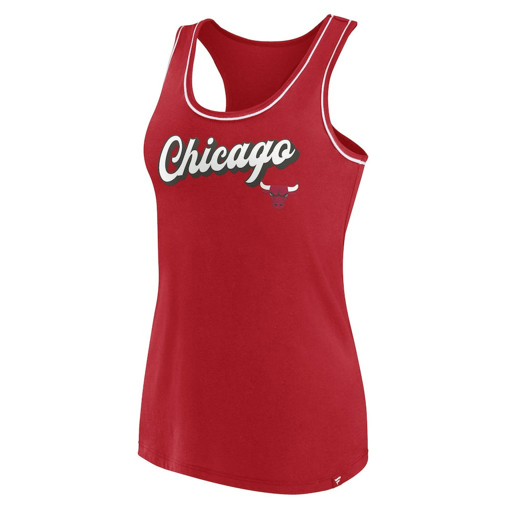 Chicago Bulls Women's Wordmark Logo Racerback Tank Top sale - Red outlet