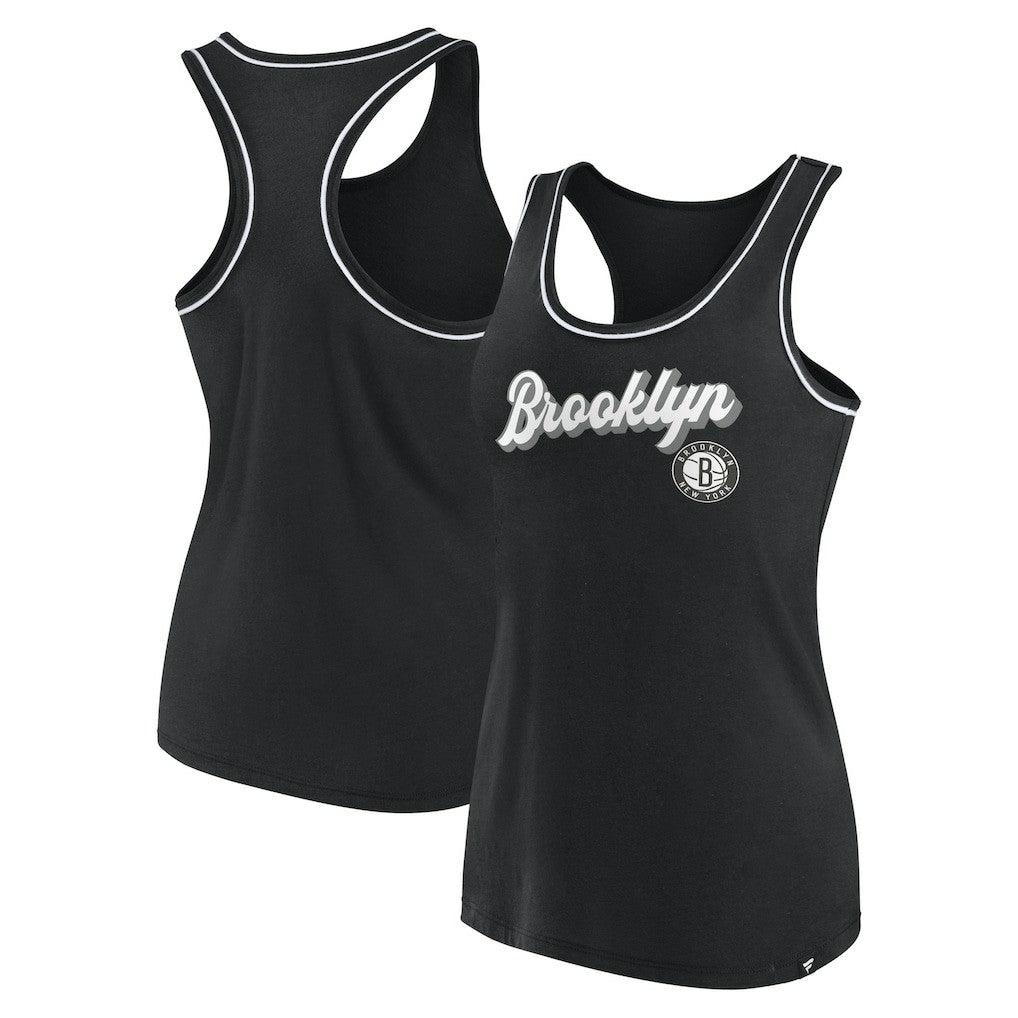Brooklyn Nets Women's Wordmark Logo Racerback Tank Top - Black online