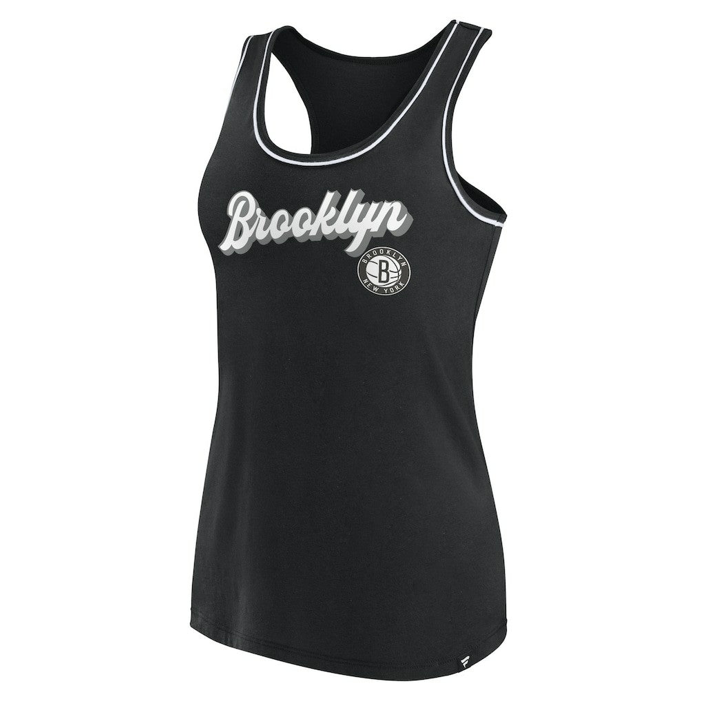 Brooklyn Nets Women's Wordmark Logo Racerback Tank Top - Black online