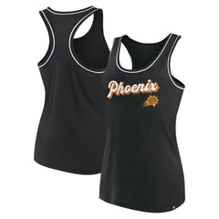 Phoenix Suns Women's Wordmark Logo Racerback Tank Top - Black outlet