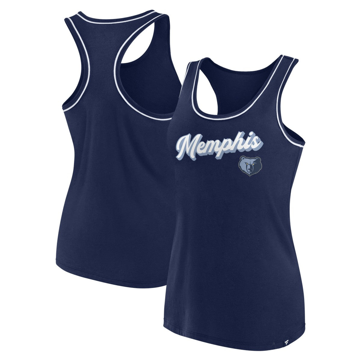 Memphis Grizzlies Women's Wordmark Logo Racerback Tank Top - Navy outlet