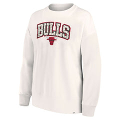 Chicago Bulls Women's Tonal Leopard Pullover Sweatshirt - White for sale