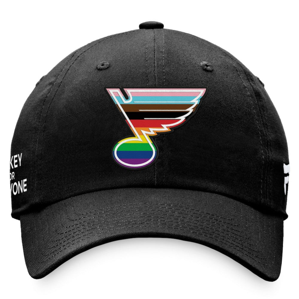 St. Louis Blues Fanatics Team Logo Pride Adjustable Hat - Black Hats