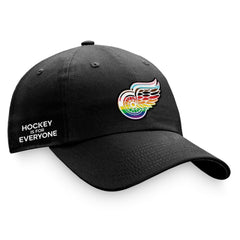Detroit Red Wings Fanatics Team Logo Pride Adjustable Hat - Black Hats