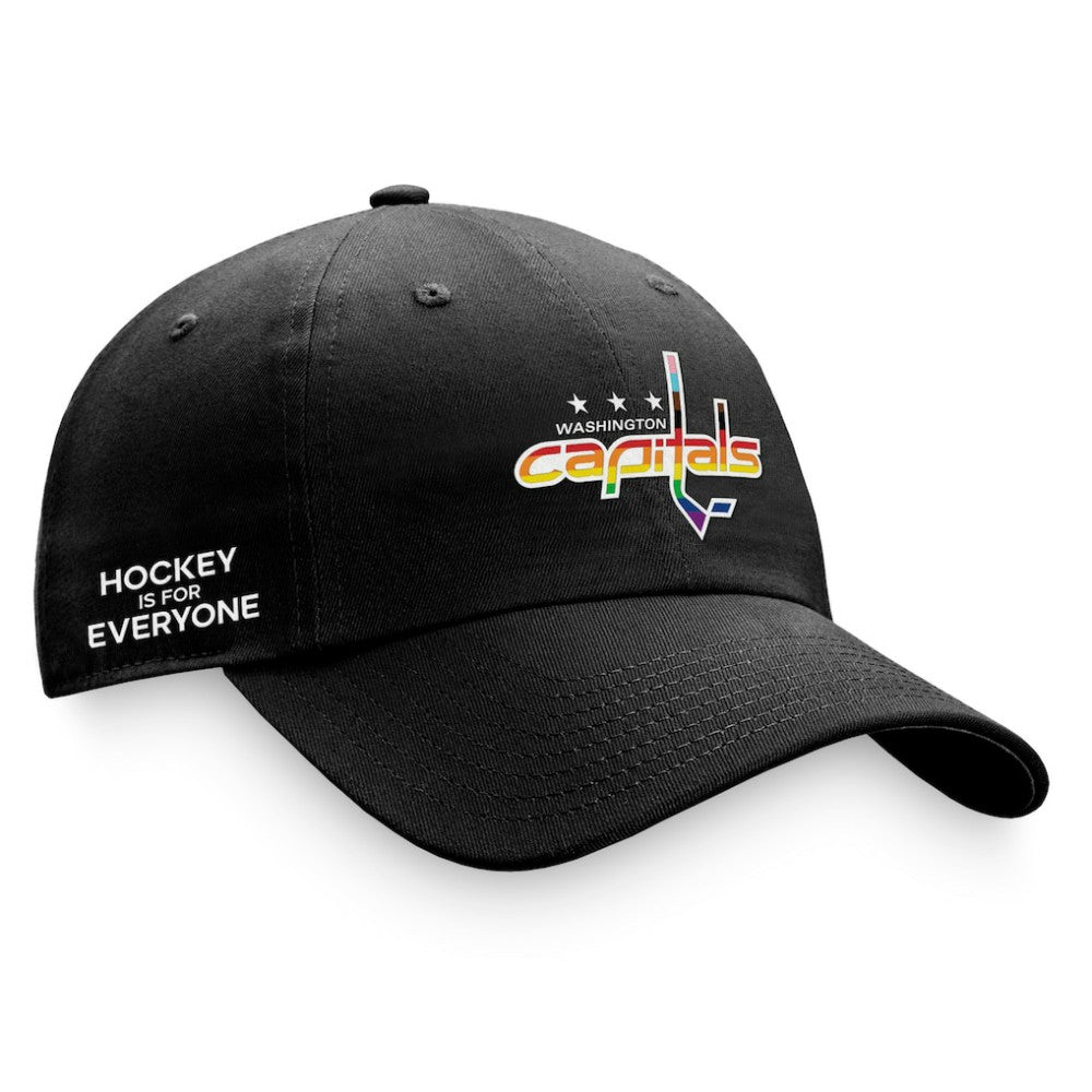 Washington Capitals Fanatics Team Logo Pride Adjustable Hat - Black Hats