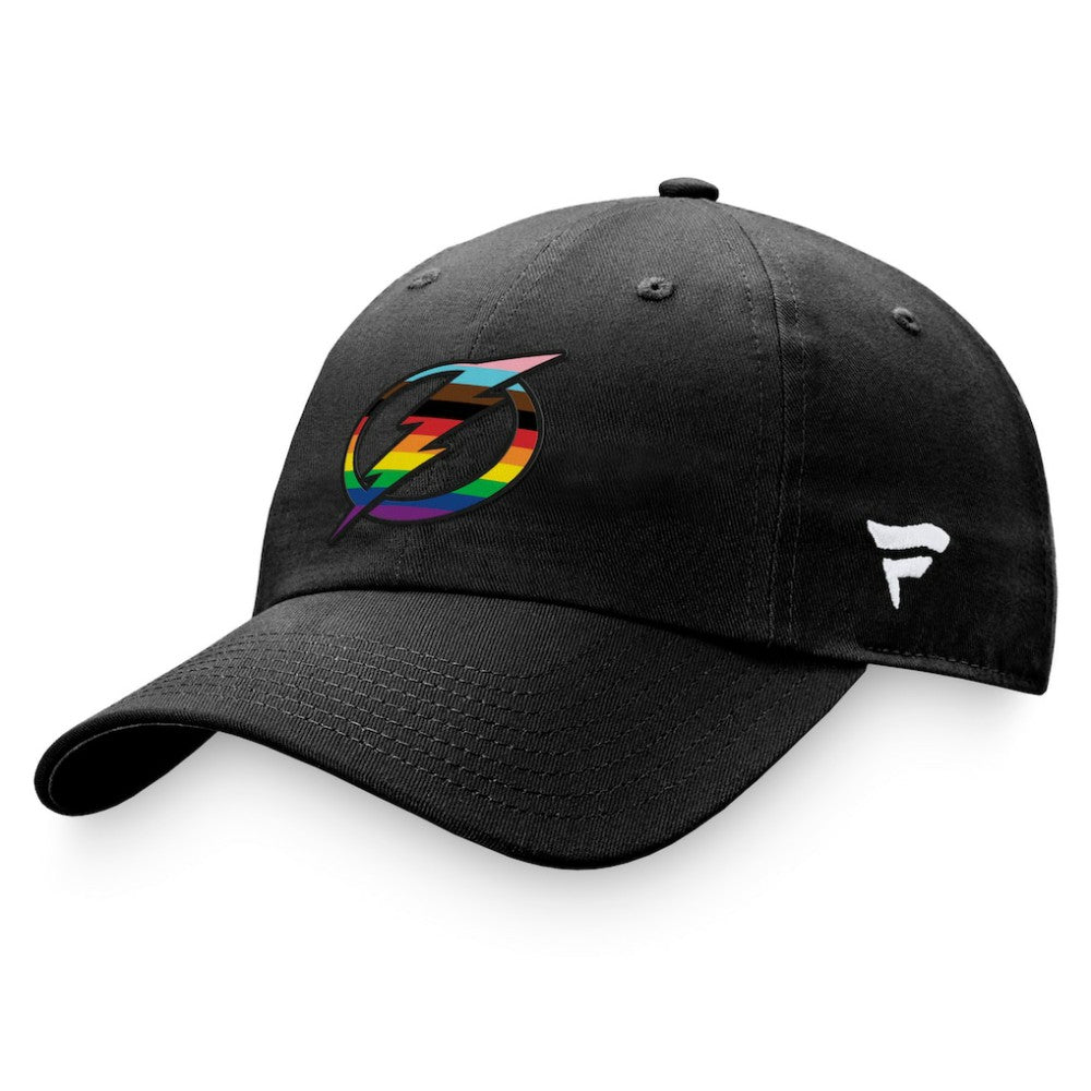 Tampa Bay Lightning Fanatics Team Logo Pride Adjustable Hat - Black Hats