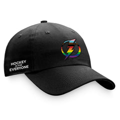 Tampa Bay Lightning Fanatics Team Logo Pride Adjustable Hat - Black Hats