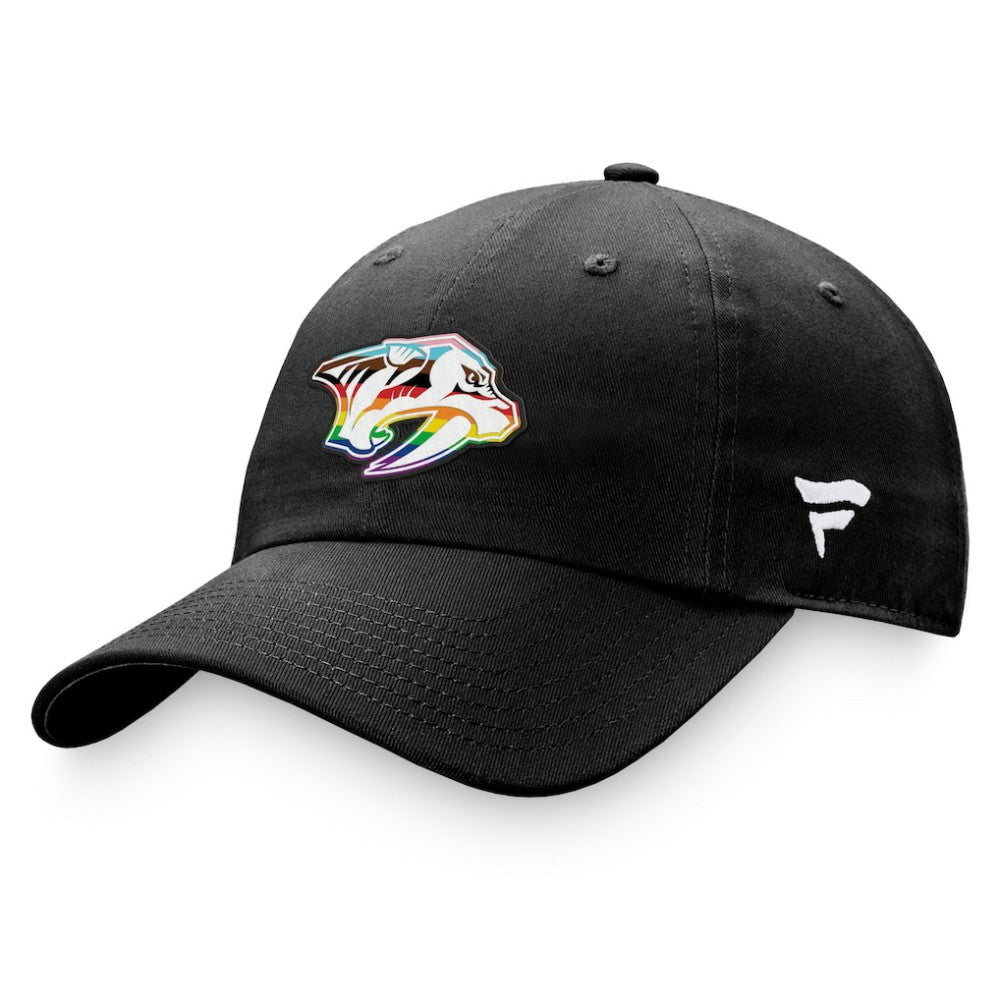 Nashville Predators Fanatics Team Logo Pride Adjustable Hat - Black Hats