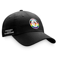 Winnipeg Jets Fanatics Team Logo Pride Adjustable Hat - Black Hats