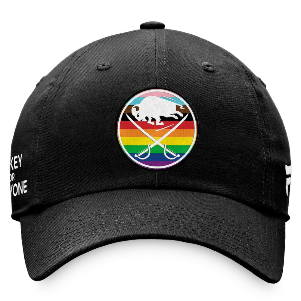 Buffalo Sabres Fanatics Team Logo Pride Adjustable Hat - Black Hats