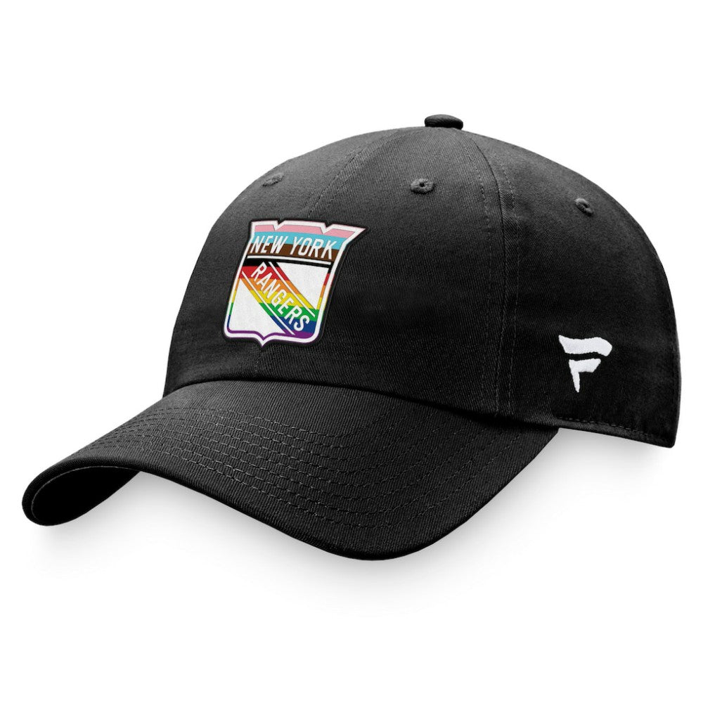 New York Rangers Fanatics Team Logo Pride Adjustable Hat - Black Hats