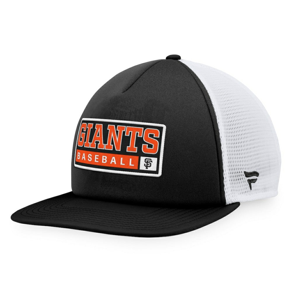 San Francisco Giants Majestic Foam Trucker Snapback Hat Black/White