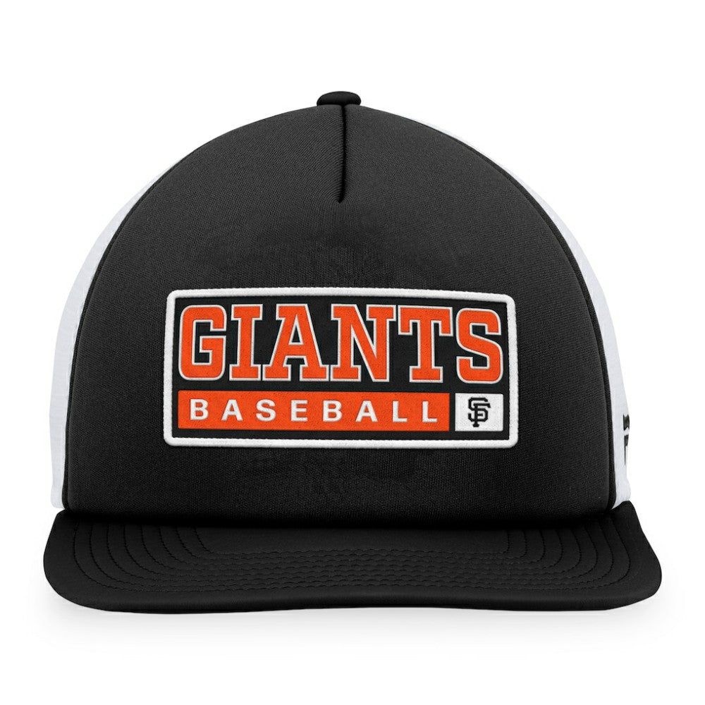 San Francisco Giants Majestic Foam Trucker Snapback Hat Black/White