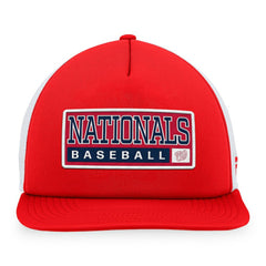 Washington Nationals Majestic Foam Trucker Snapback Hat Red/White