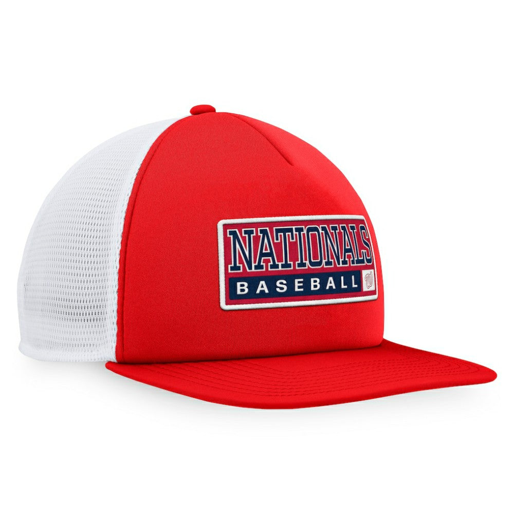 Washington Nationals Majestic Foam Trucker Snapback Hat Red/White