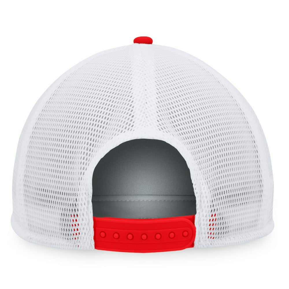 Washington Nationals Majestic Foam Trucker Snapback Hat Red/White