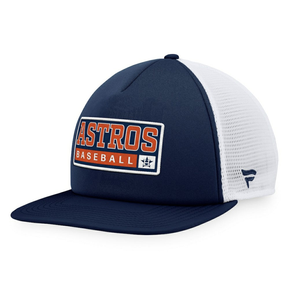 Houston Astros Majestic Foam Trucker Snapback Hat Navy/White