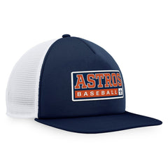 Houston Astros Majestic Foam Trucker Snapback Hat Navy/White