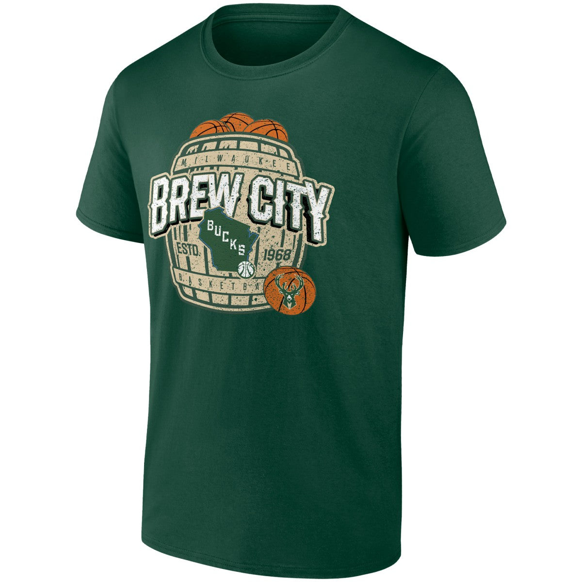 Milwaukee Bucks Brew City Hometown Collection T-Shirt - Hunter Green for sale