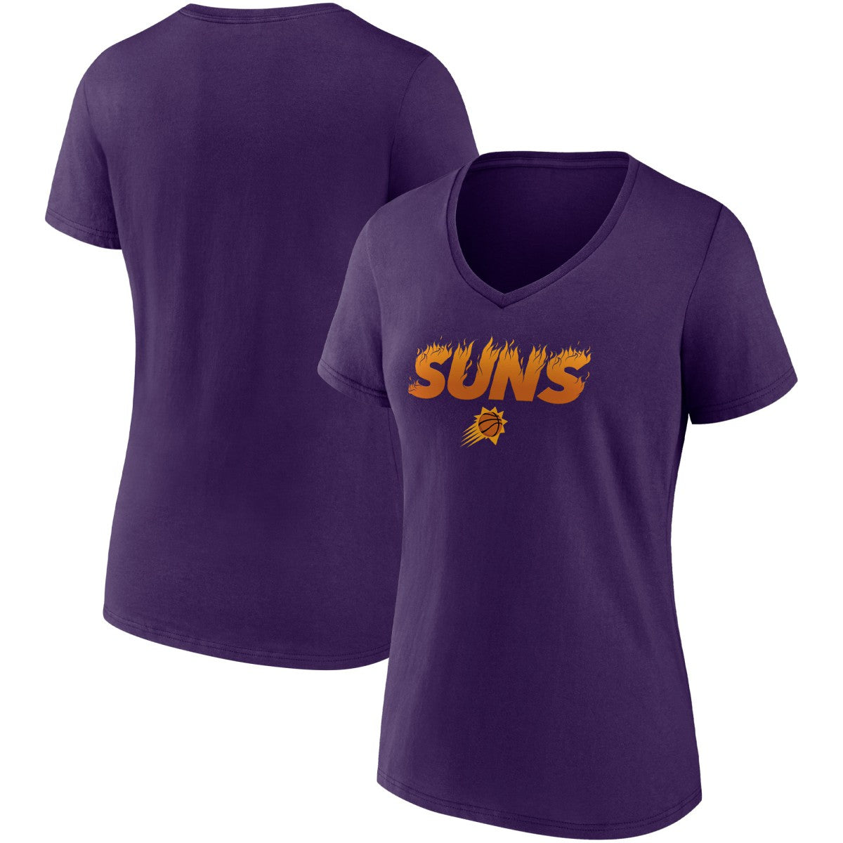 Phoenix Suns Women's Hometown Collection On Fire V-Neck T-Shirt - Purple shop