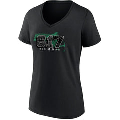 Boston Celtics Women's Hometown Collection 617 V-Neck T-Shirt - Black online