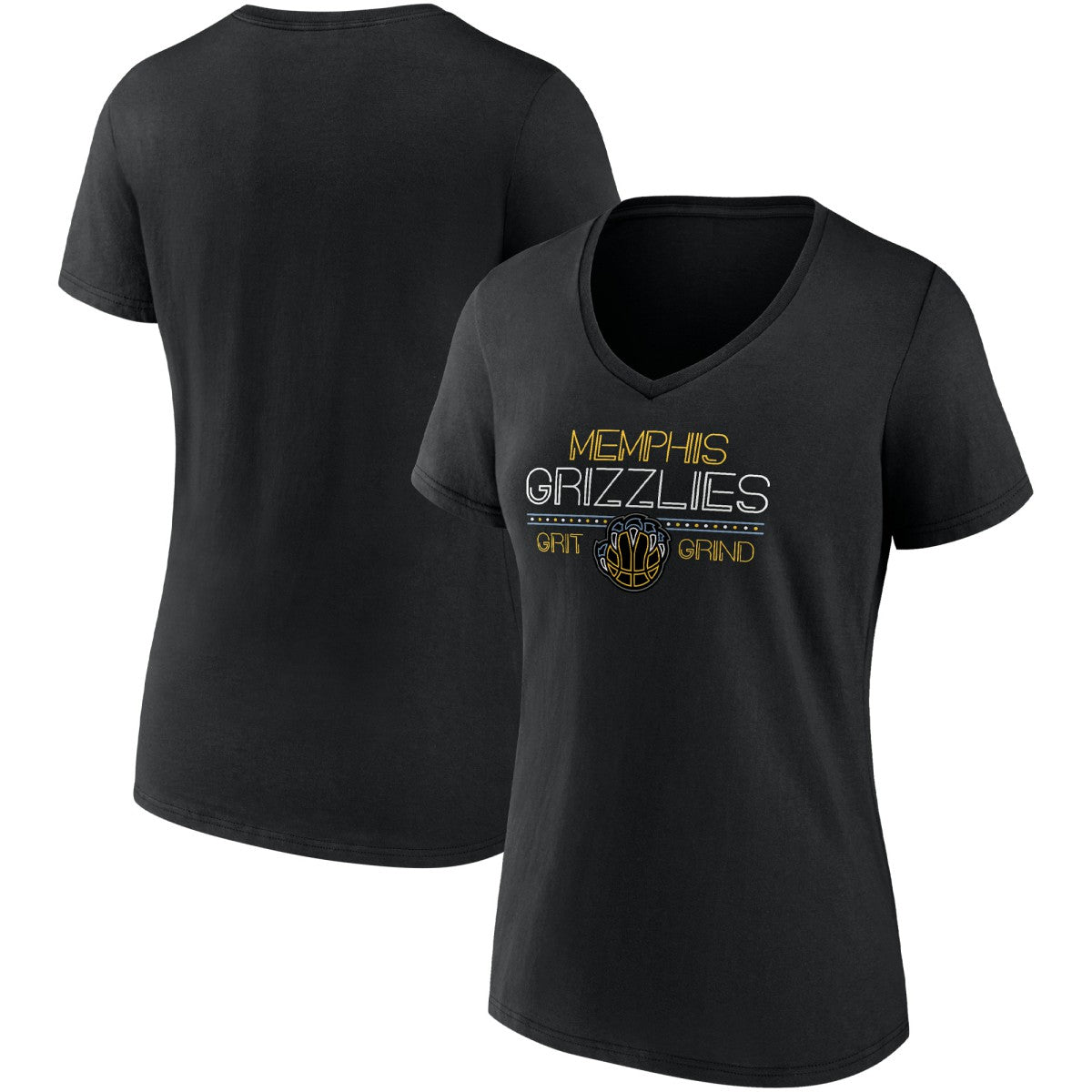 Memphis Grizzlies Women's Hometown Collection Grit Grind V-Neck T-Shirt - Black discount
