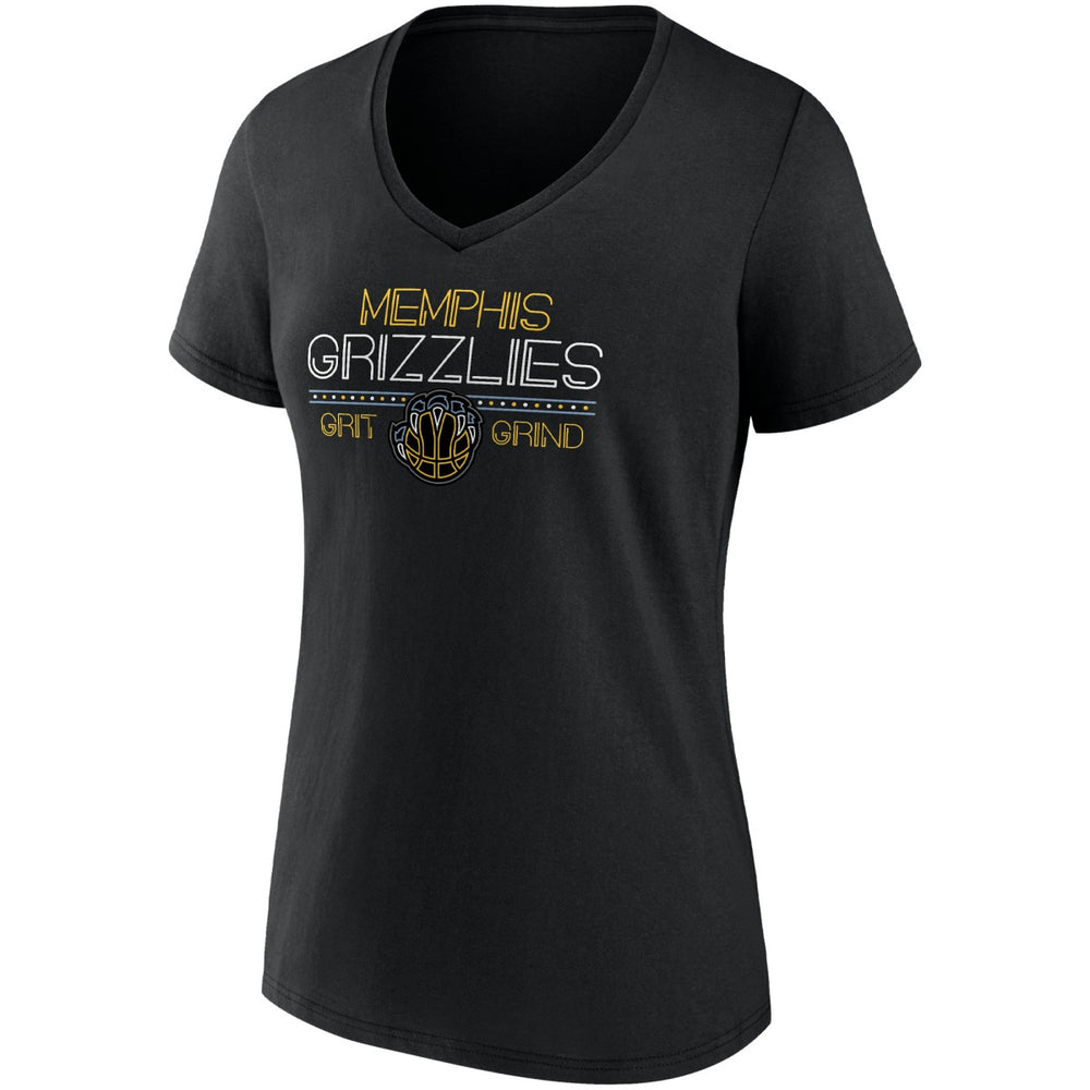 Memphis Grizzlies Women's Hometown Collection Grit Grind V-Neck T-Shirt - Black discount