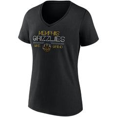 Memphis Grizzlies Women's Hometown Collection Grit Grind V-Neck T-Shirt - Black discount