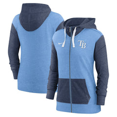 Tampa Bay Rays Women's Full-Zip Hoodie Light Blue