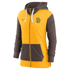 San Diego Padres Women's Full-Zip Hoodie Gold