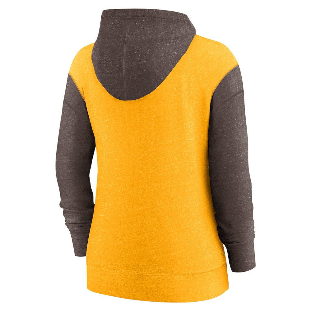 San Diego Padres Women's Full-Zip Hoodie Gold
