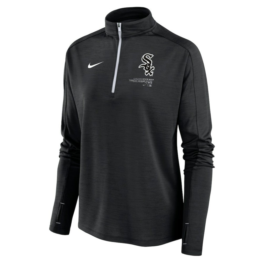 Chicago White Sox Women's Pacer Quarter-Zip Top Black