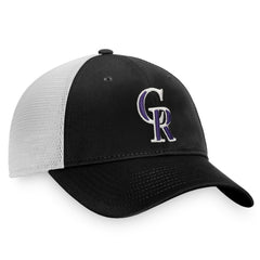Colorado Rockies Cooperstown Collection Core Trucker Snapback Hat Black/White