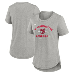 Washington Nationals Women's Hot Prospect Tri-Blend T-Shirt Heather Gray