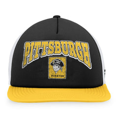Pittsburgh Pirates Heritage Foam Front Trucker Snapback Hat Black/Gold