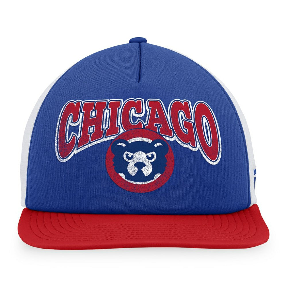 Chicago Cubs Heritage Foam Front Trucker Snapback Hat Royal/Red