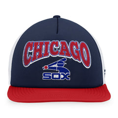 Chicago White Sox Heritage Foam Front Trucker Snapback Hat Navy/Red