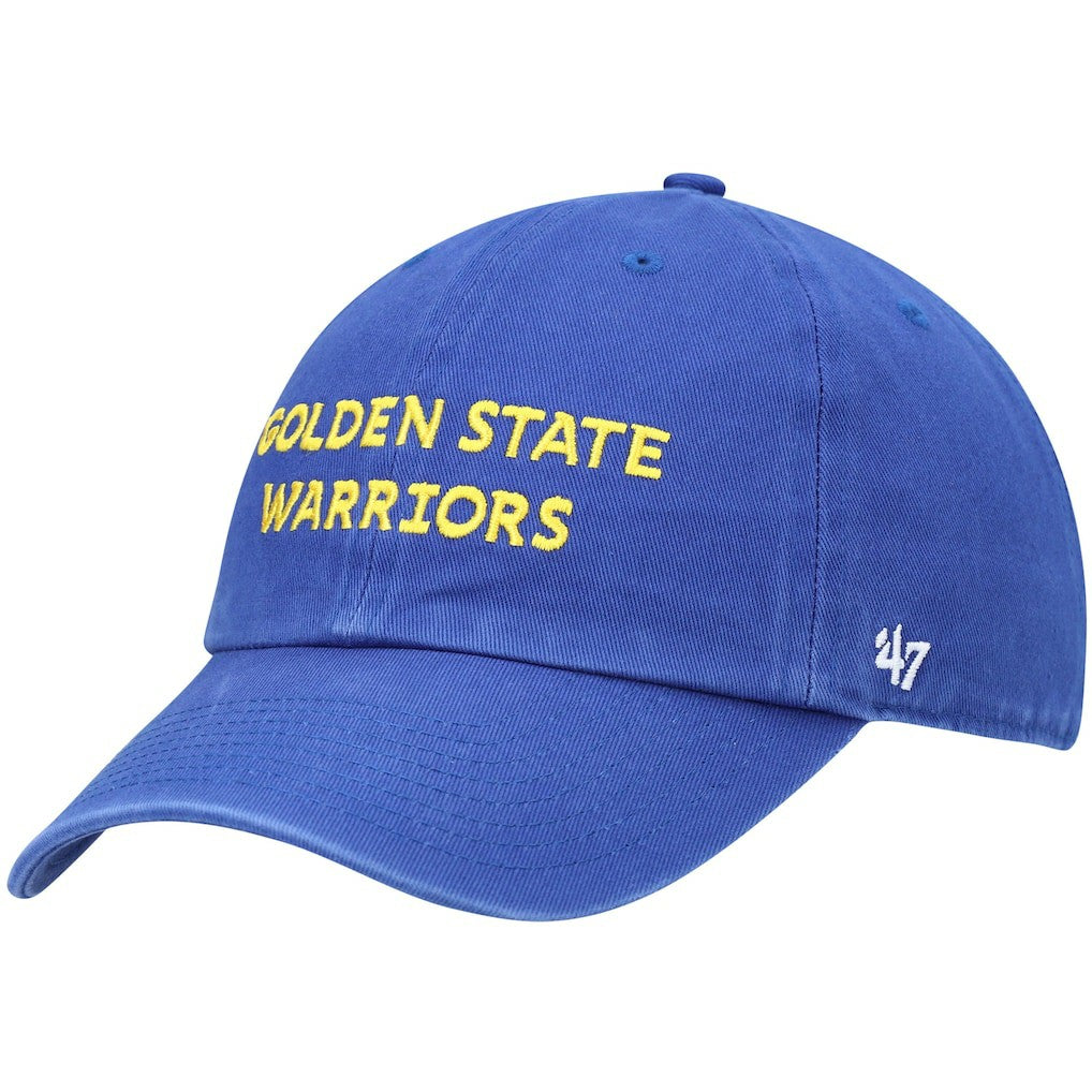 Golden State Warriors '47 Clean Up Wordmark Adjustable Hat sale - Royal for sale