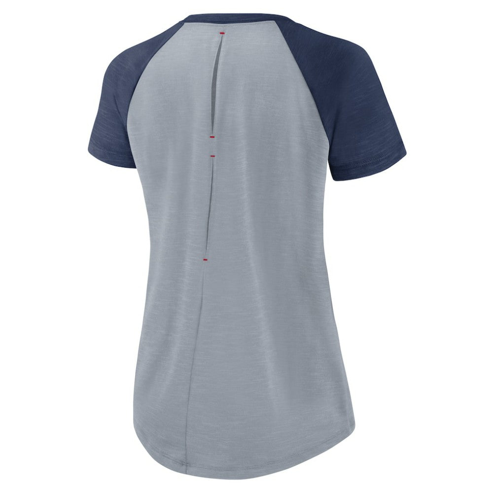 Los Angeles Angels Women's Summer Breeze Raglan Fashion T-Shirt Heather Gray