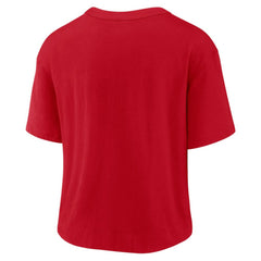 St. Louis Cardinals Women's Line Up High Hip Fashion T-Shirt Red/White