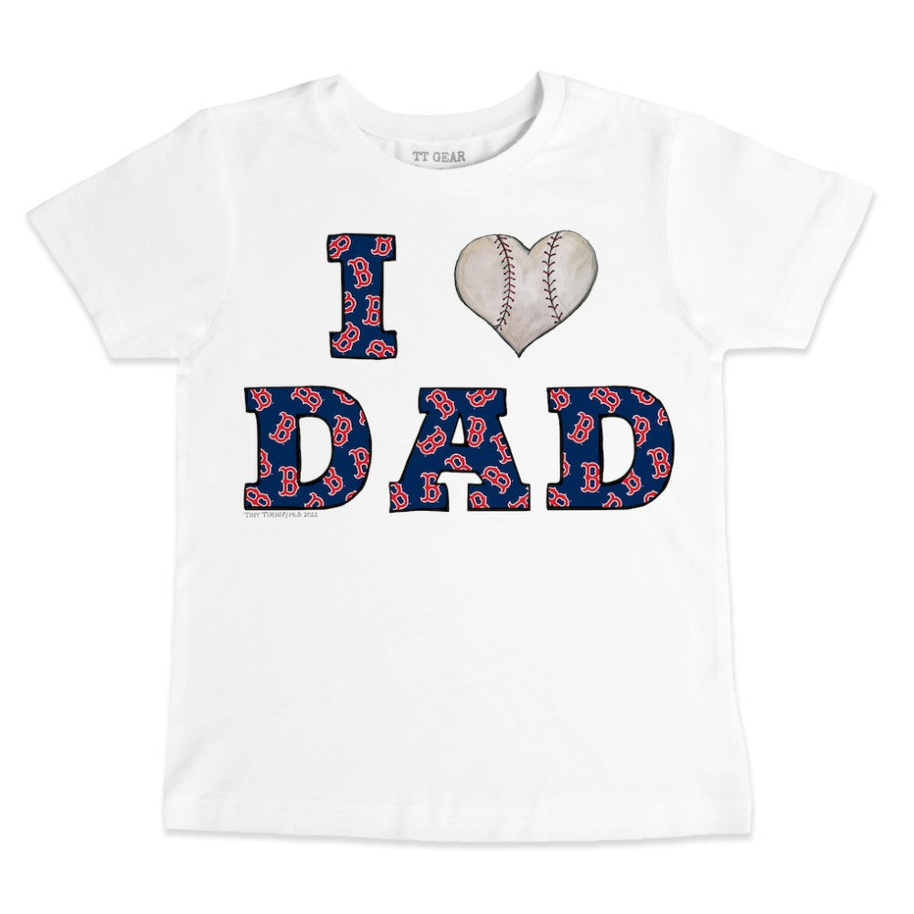 Boston Red Sox Tiny Turnip Youth I Love Dad T-Shirt White