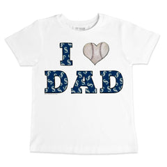 Seattle Mariners Tiny Turnip Youth I Love Dad T-Shirt White