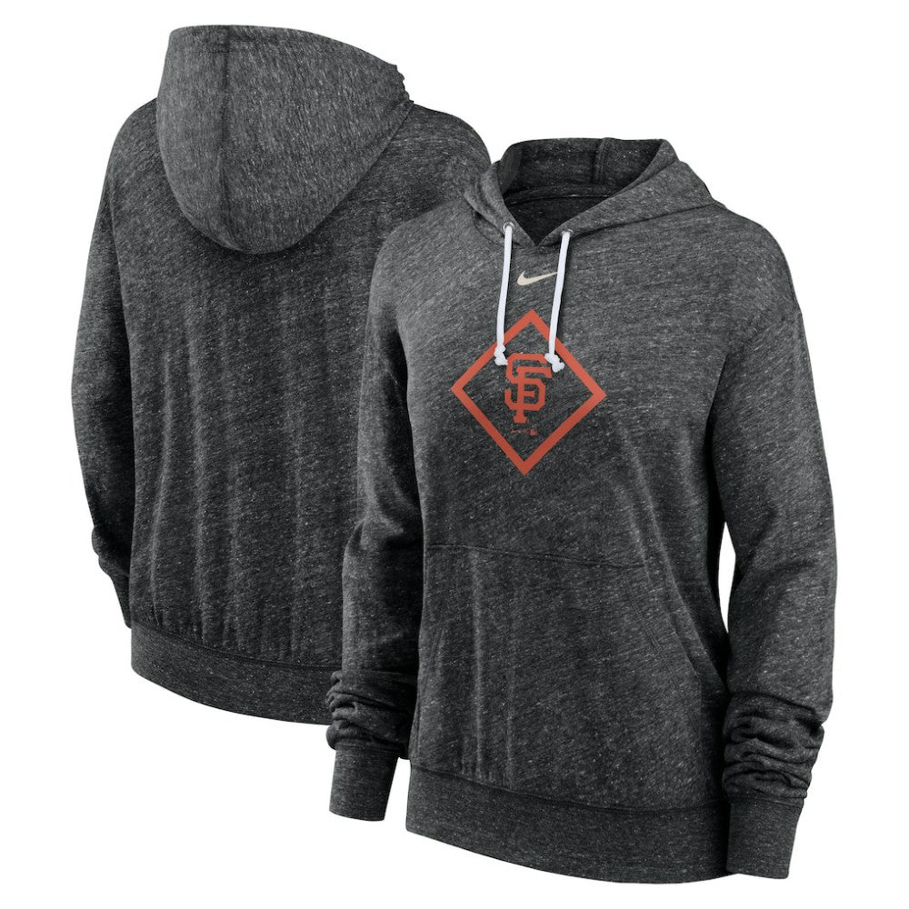San Francisco Giants Women's Diamond Icon Gym Vintage Lightweight Hooded Top Black