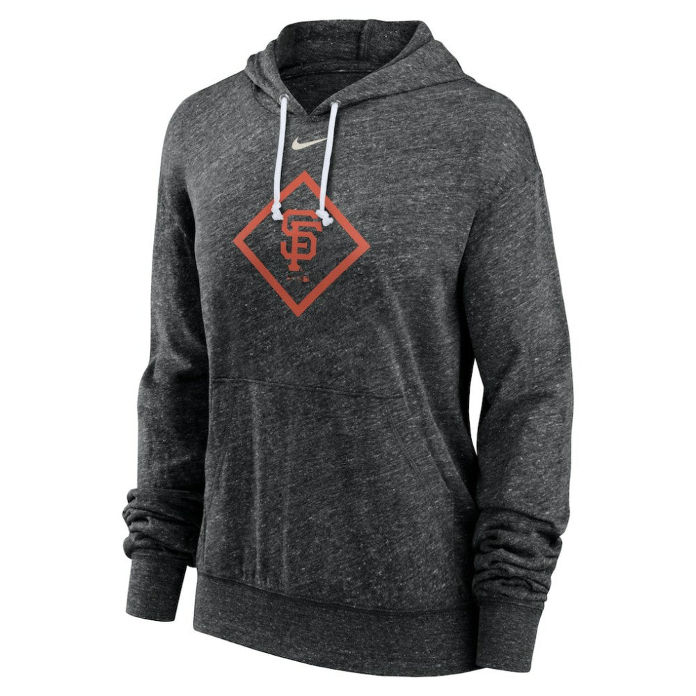 San Francisco Giants Women's Diamond Icon Gym Vintage Lightweight Hooded Top Black