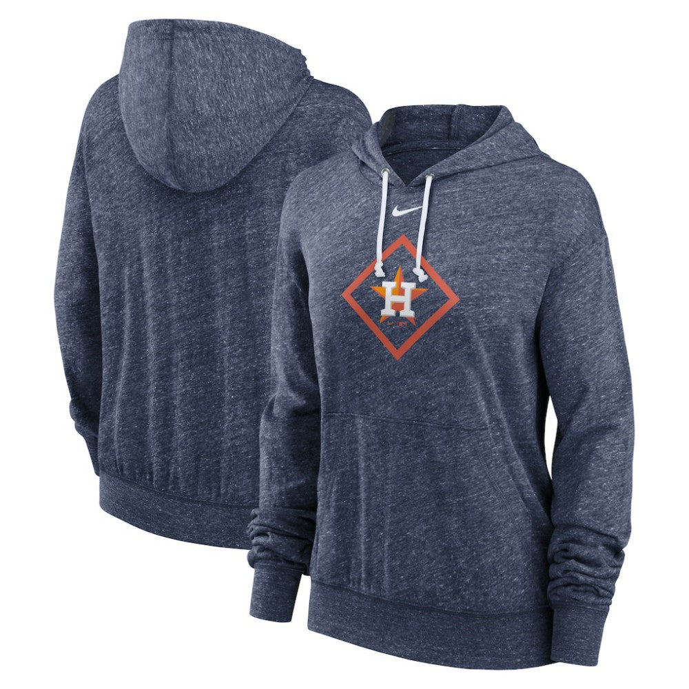 Houston Astros Women's Diamond Icon Gym Vintage Lightweight Hooded Top Navy